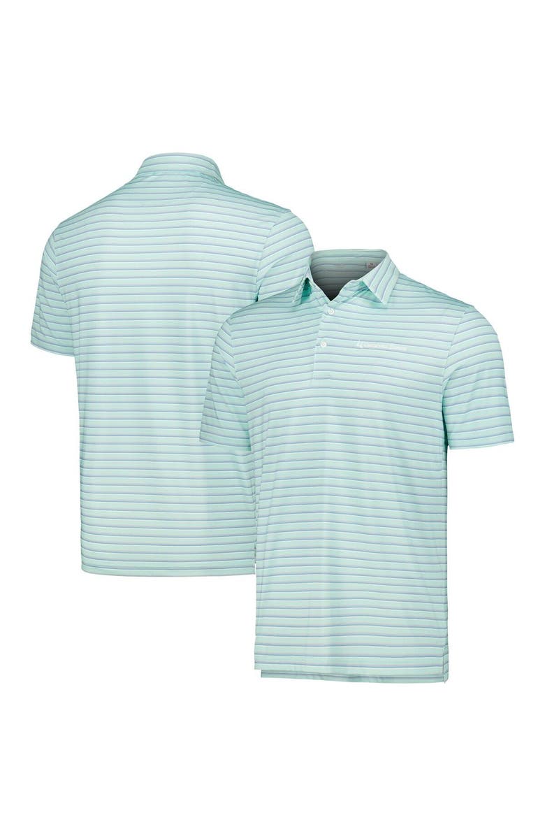 Full Turn Men's Aqua Churchill Downs The Sankaty Printed Stripe Polo, Main, color, Aqua