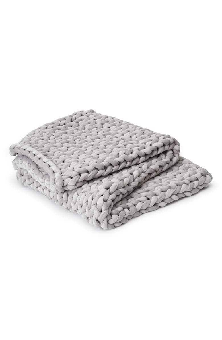 Bearaby Knit Velvet Weighted Blanket, Main, color,