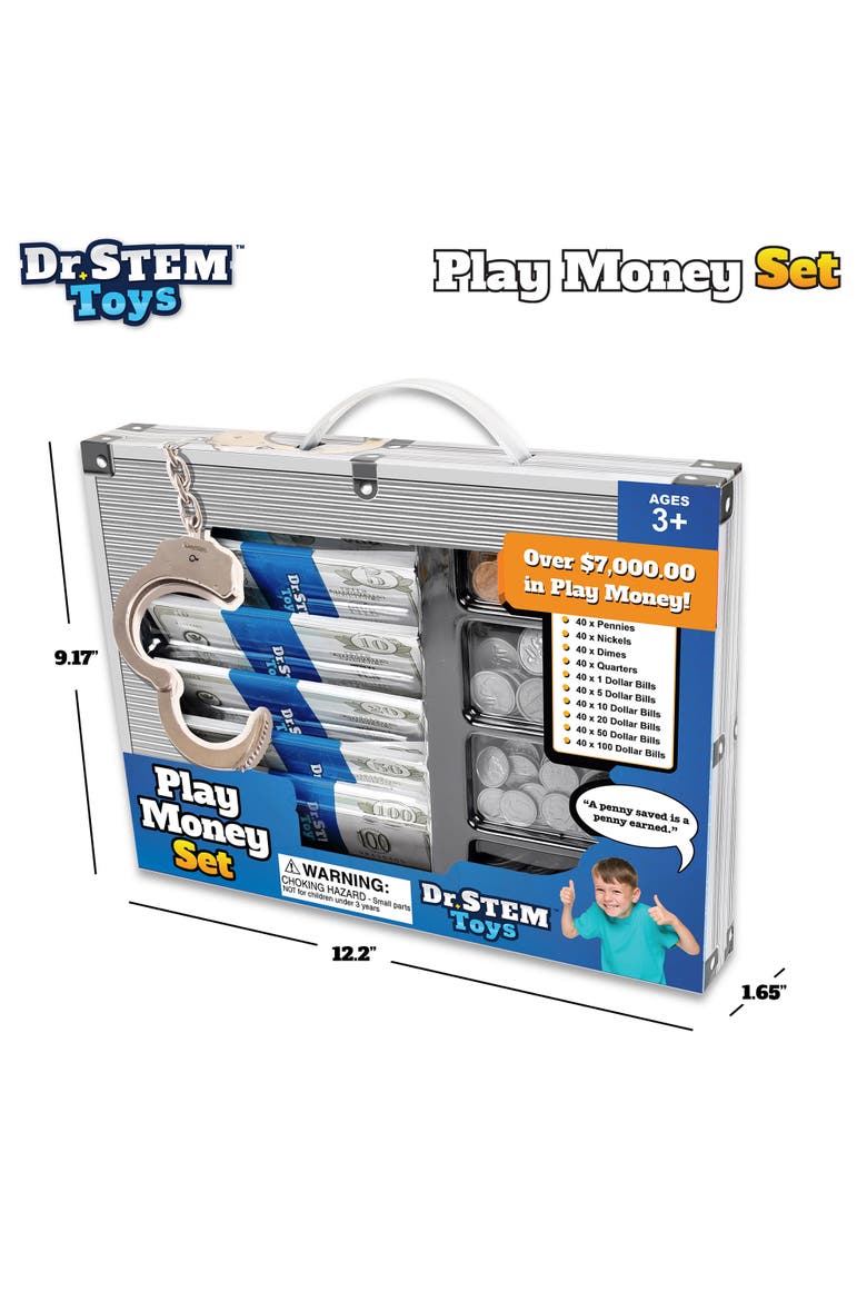 Play Money Set 400 Pieces Play Bills & Coins, Alternate, color, Multicolored
