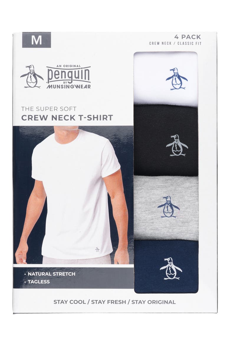 4-Pack Cotton T-Shirts, Alternate, color, WHITE MULTI