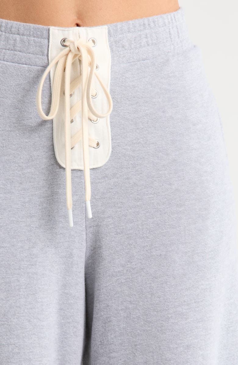 Year of Ours Football Wide Leg Sweatpants, Alternate, color, Heather Grey