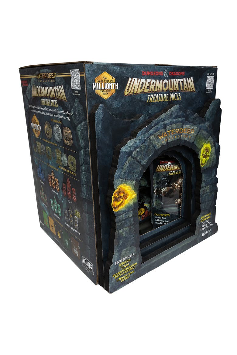 Undermountain Treasure Pack Display 25pk Dice Coin, Main, color, Multicolored