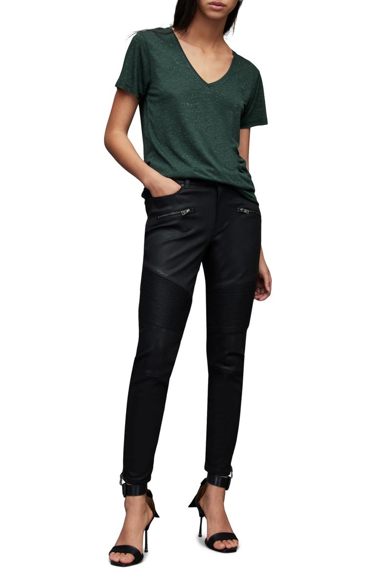 AllSaints Emelyn Shimmer T-Shirt, Alternate, color,