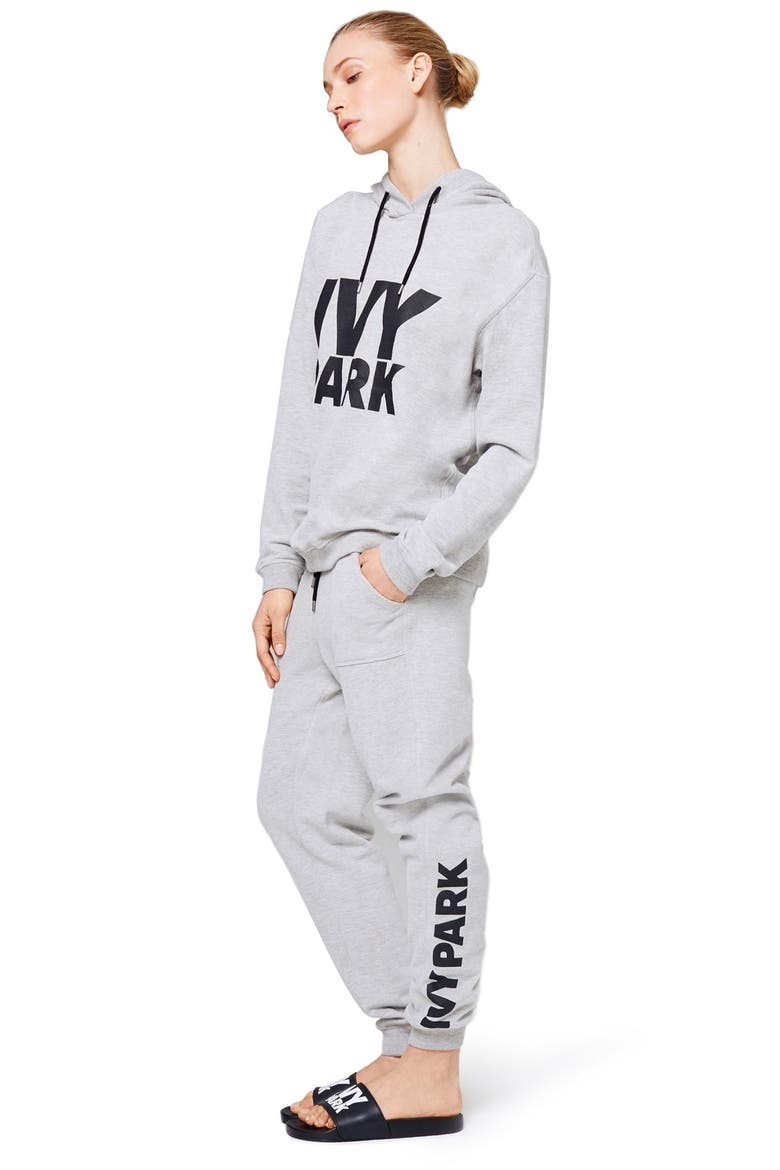 Logo Slim Leg Jogger Pants, Alternate, color, LIGHT GREY MARL