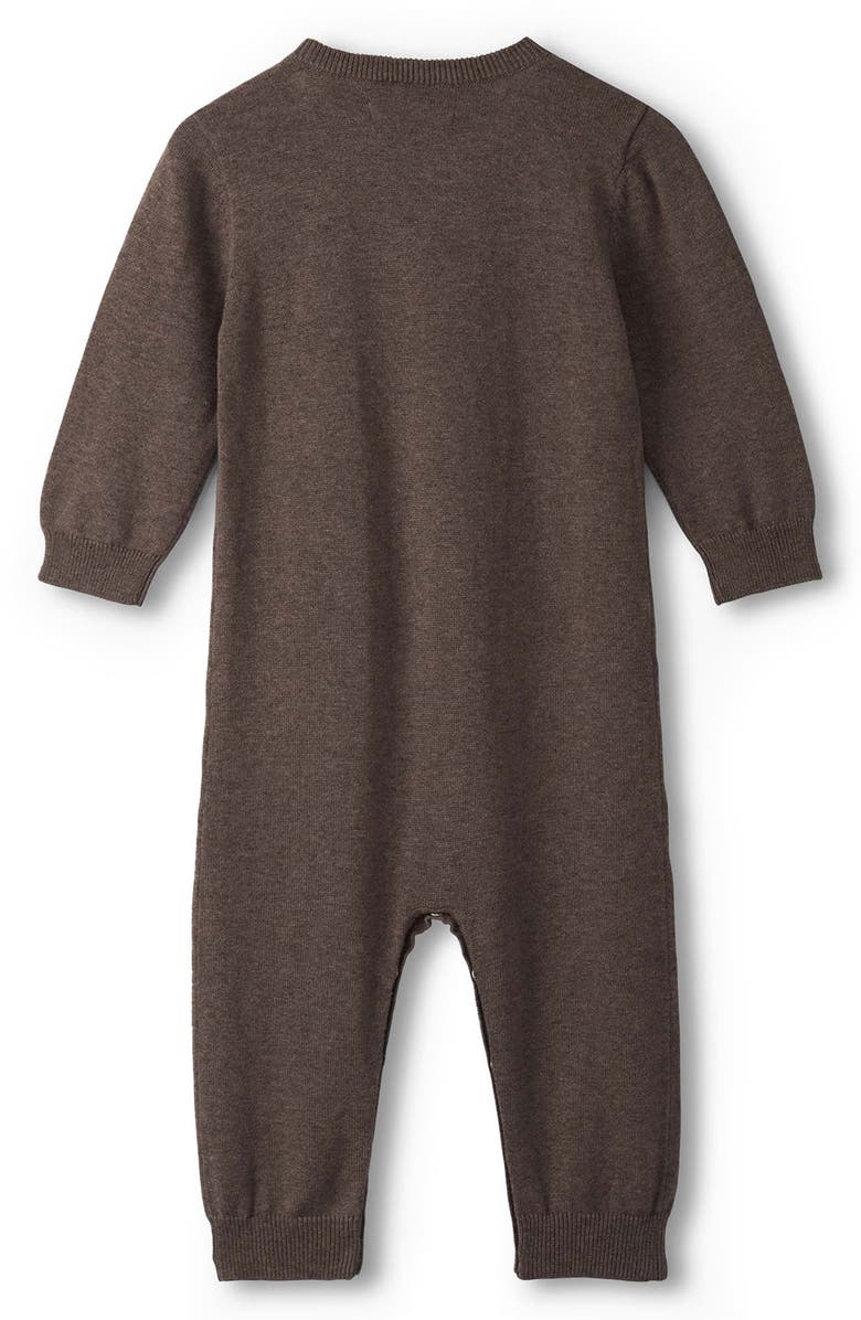 Hatley Duck Decoy Sweater Romper, Alternate, color, Brown Melange