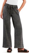 Wash Lab Denim Drawstring Waist Wide Leg Jeans