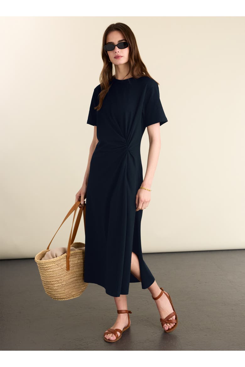 Alith T-Shirt Twist Dress, Alternate, color, Classic Navy