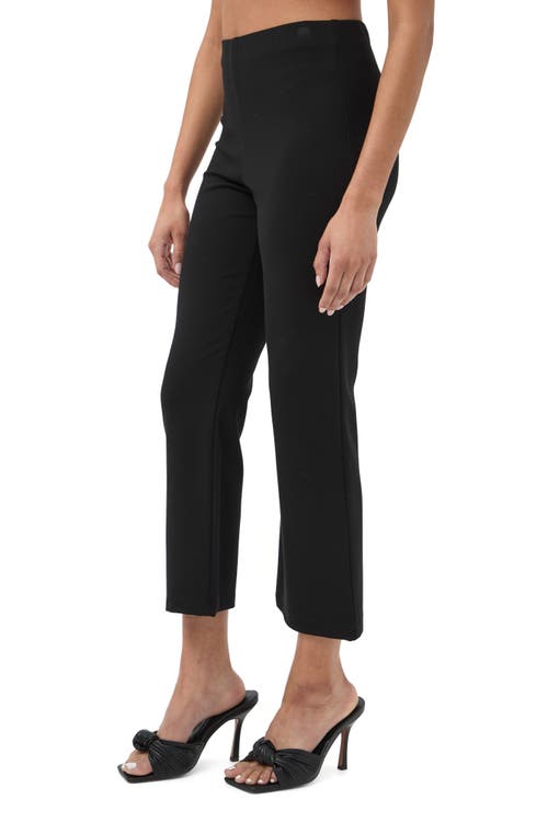 Trina Turk Sorrel Cropped Flare Leg Ponte Pant In Black