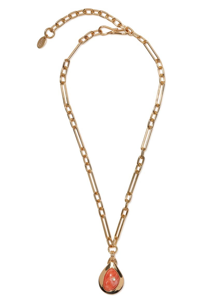 Pond Pendant Necklace, Main, color, PINK