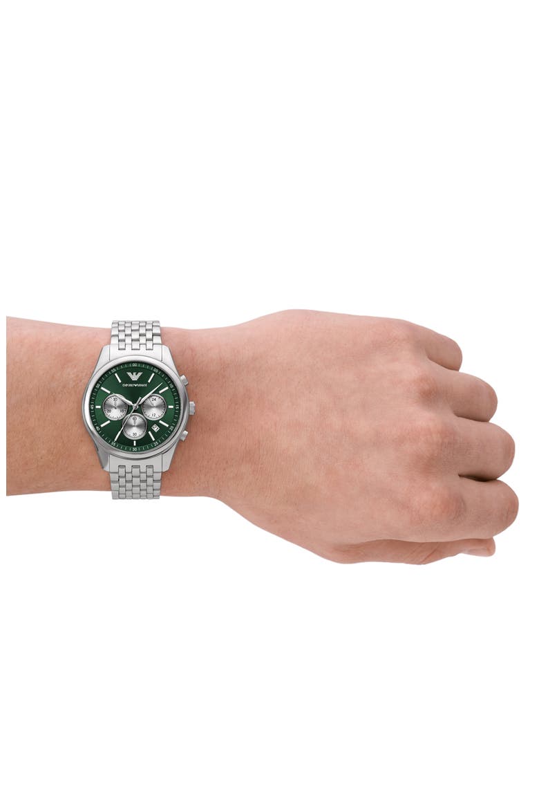 Antonio Chronograph Bracelet Watch, 41mm, Alternate, color, SILVER