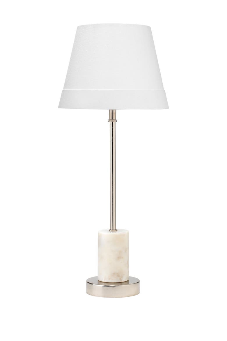Darcy Marble Table Lamp, Main, color, WHITE