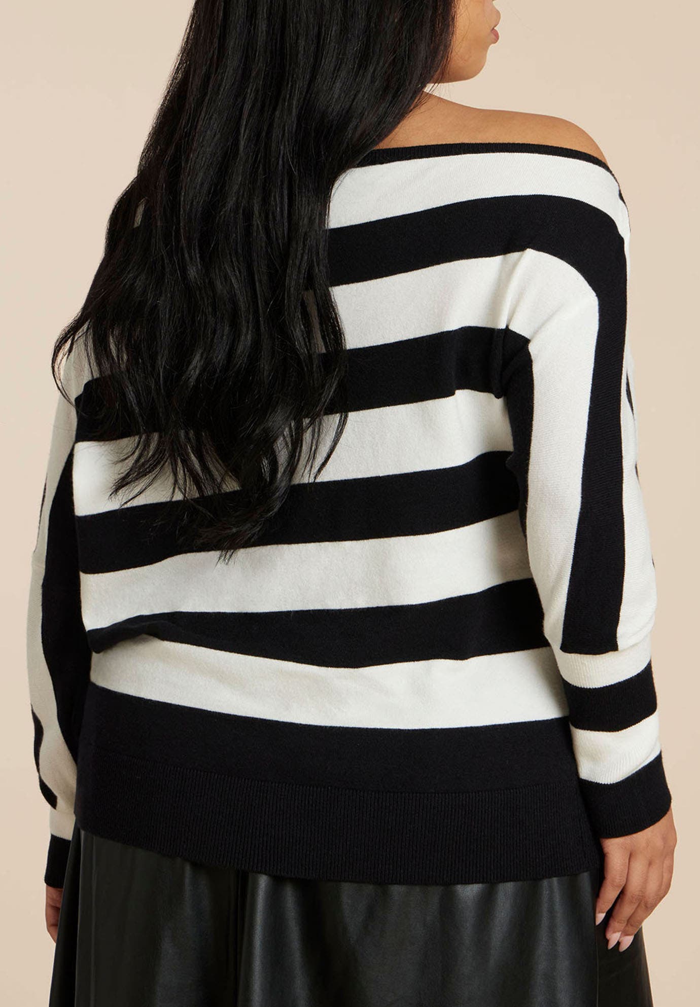 Asym Striped Sweater - image 2