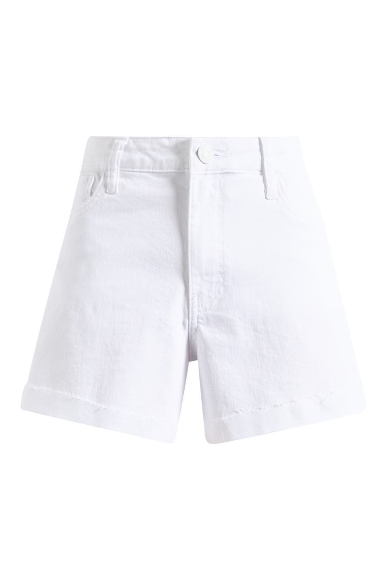 Jane High Waist Cuff Denim Shorts, Alternate, color, OPTIC WHITE