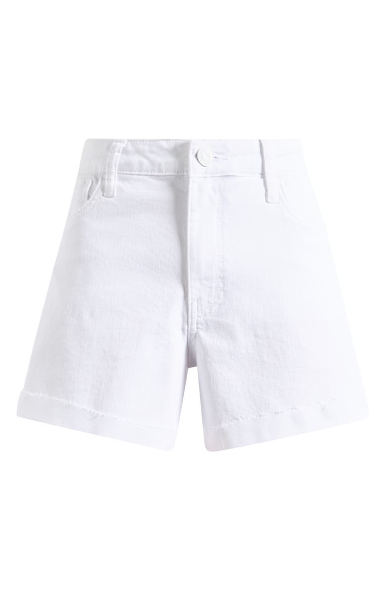KUT from the Kloth Jane High Waist Cuff Denim Shorts, Alternate, color, Optic White