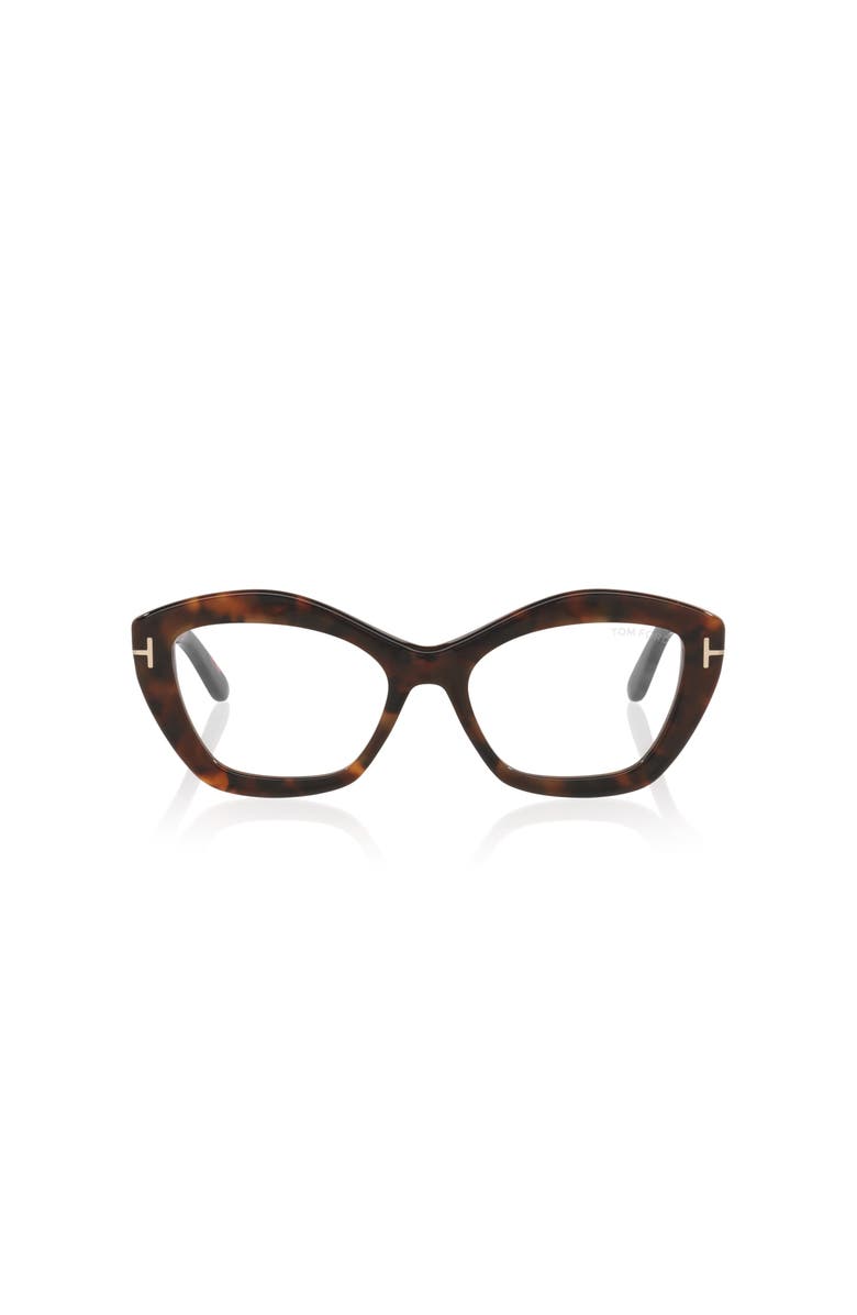 TOM FORD 54mm Rectangle optical glasses, Alternate, color, Tortoise