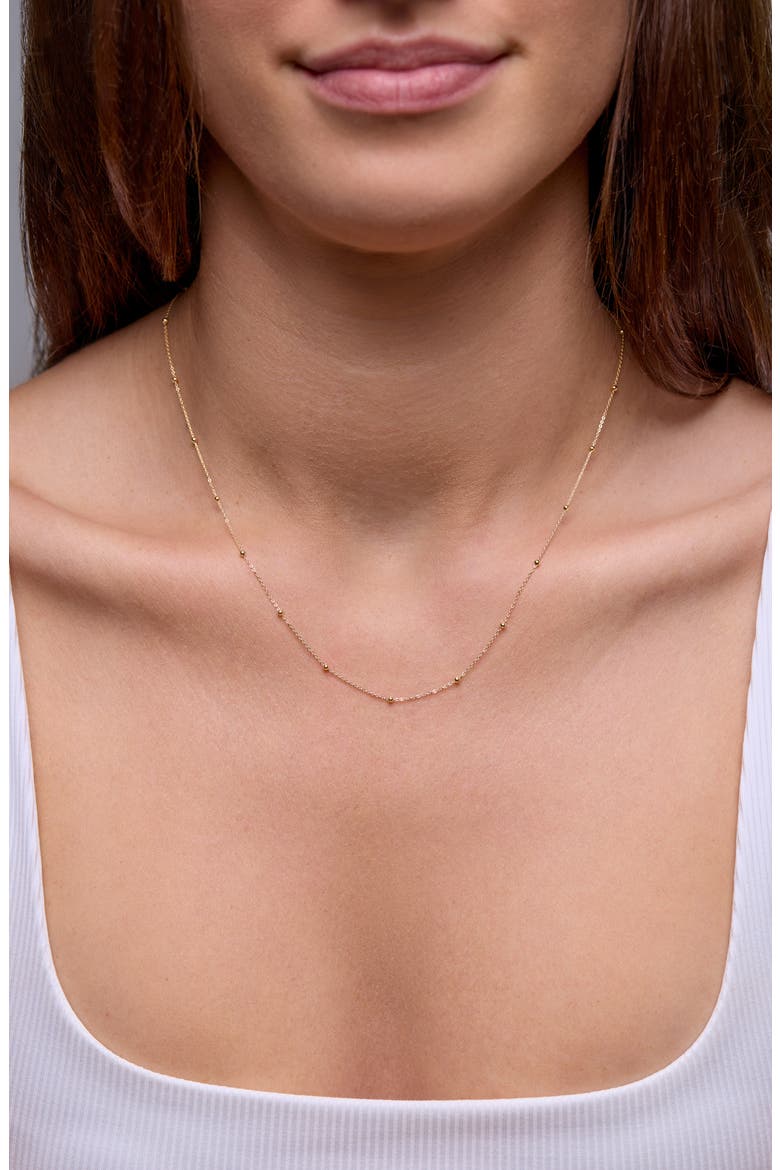 14K Gold Ball Bead Chain Necklace, Alternate, color, 14K YELLOW GOLD