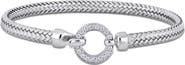 Julianna B. Cubic Zirconia Weave Bangle Buckle Clasp