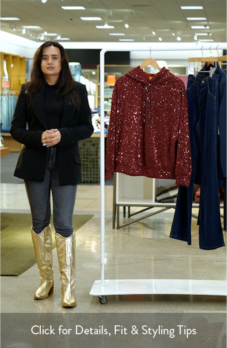 Sequin Oversize Hoodie, sales video thumbnail