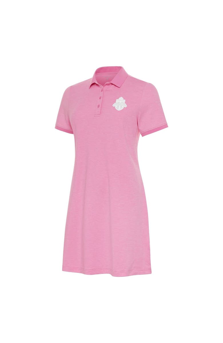 ANTIGUA Women's Antigua Pink Toronto FC White Logo Play Through Polo Dress, Main, color,
