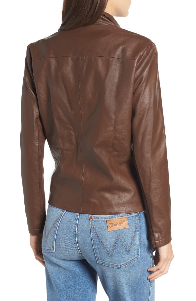 BB Dakota by Steve Madden BB Dakota Gabrielle Faux Leather Asymmetrical Jacket, Alternate, color, 