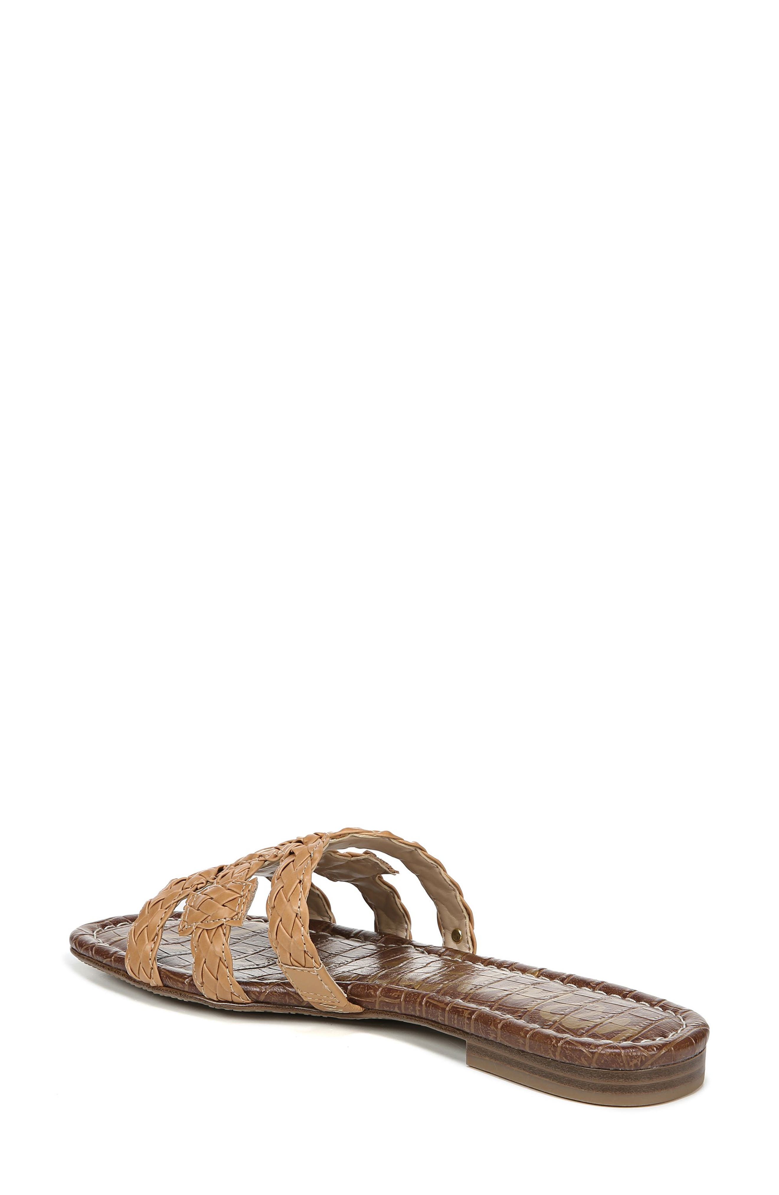 Beckie Slide Sandal, Alternate, color, NATURAL BUFF WOVEN LEATHER
