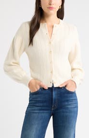 Caslon® Crewneck Cardigan