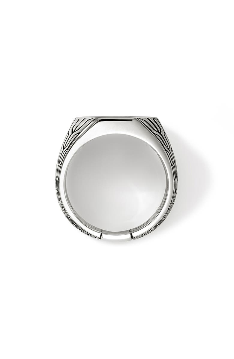 John Hardy Octagon Signet Ring, Sterling Silver, Alternate, color, Silver/Turquoise