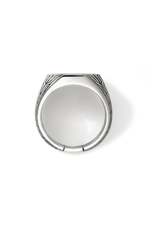 John Hardy Octagon Signet Ring In Silver/turquoise
