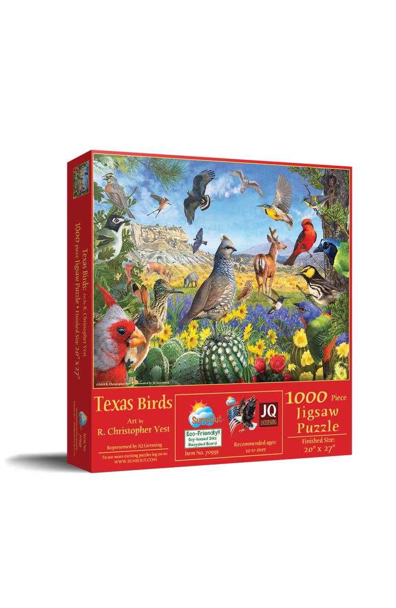 Sunsout Texas Birds 1000 piece Jigsaw Puzzle for Adults, Main, color, Multicolor