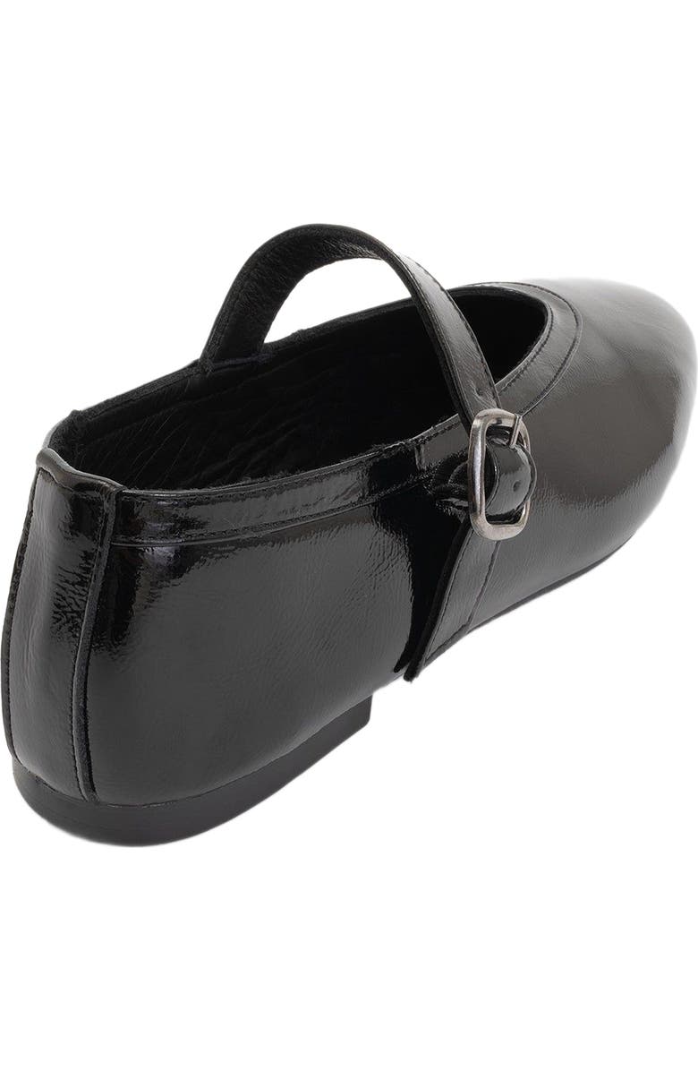 Forever & Always Shoes Matilda Leather Mary Jane Flats, Alternate, color, Black Patent Leather