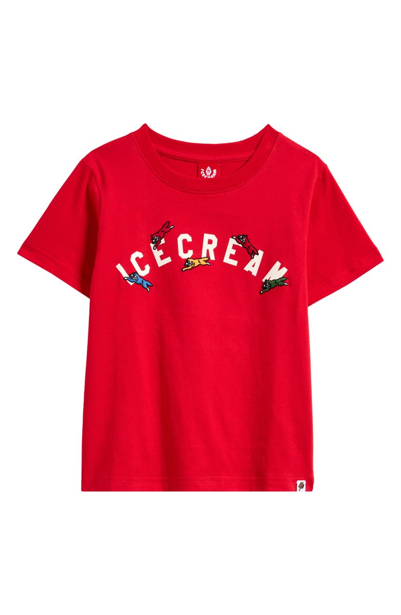ICECREAM Kids' Playtime Running Dog Appliqué Graphic T-Shirt, Main, color,