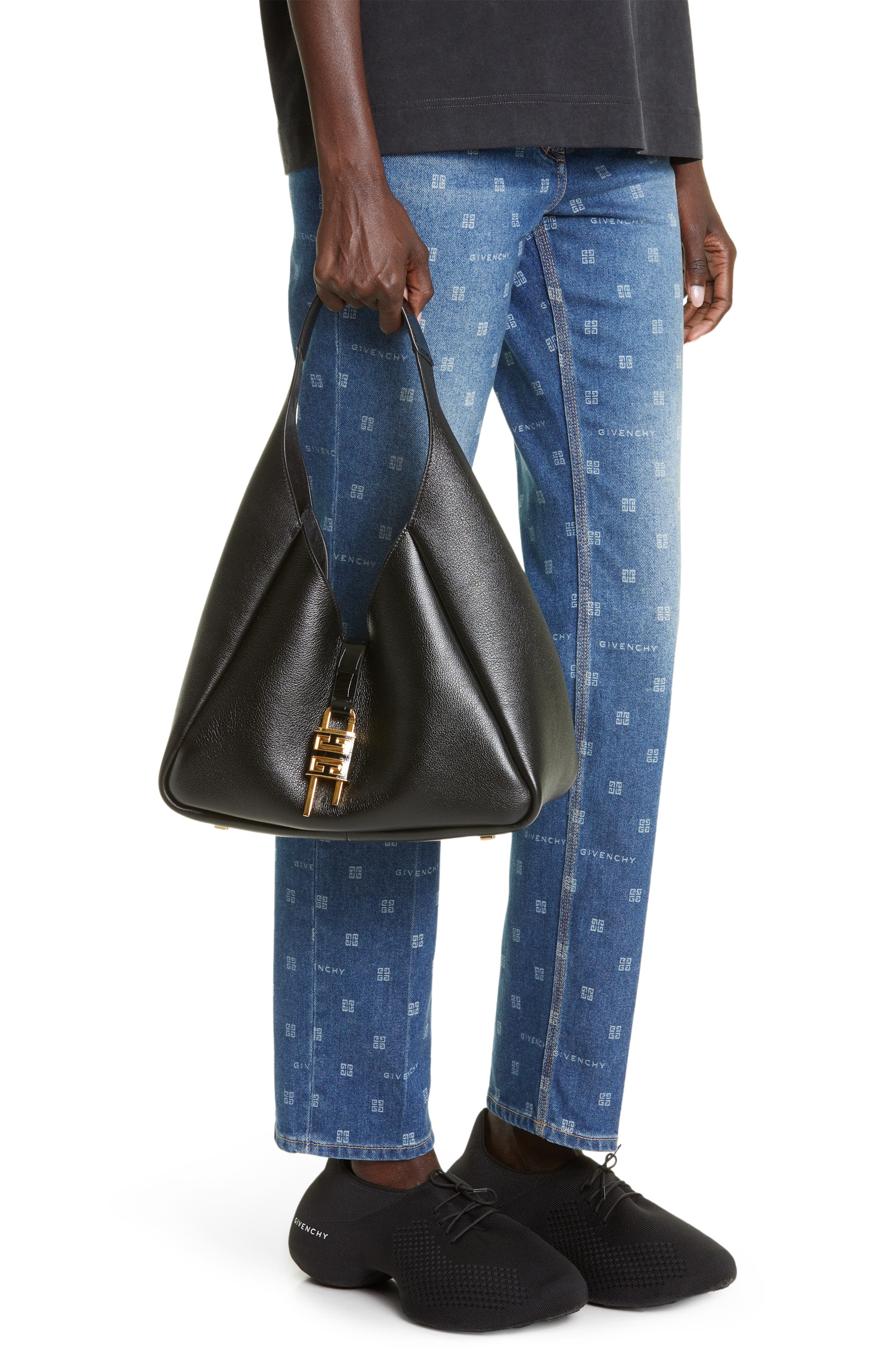 Givenchy Medium G-Lock Leather Hobo Bag, Alternate, color, 