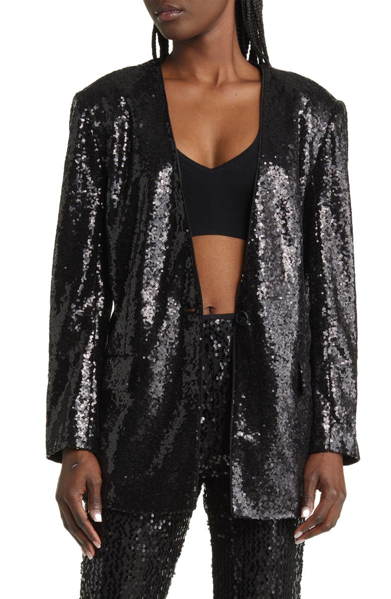 Open Edit Sequin Blazer, Main, color,