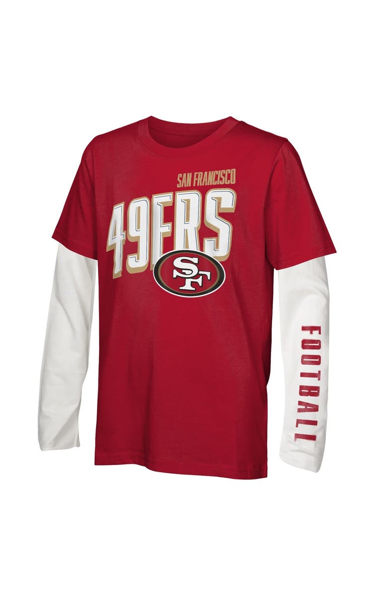 Outerstuff Youth Outerstuff San Francisco 49ers The Mix Combo T-Shirt Set, Alternate, color, Scarlet