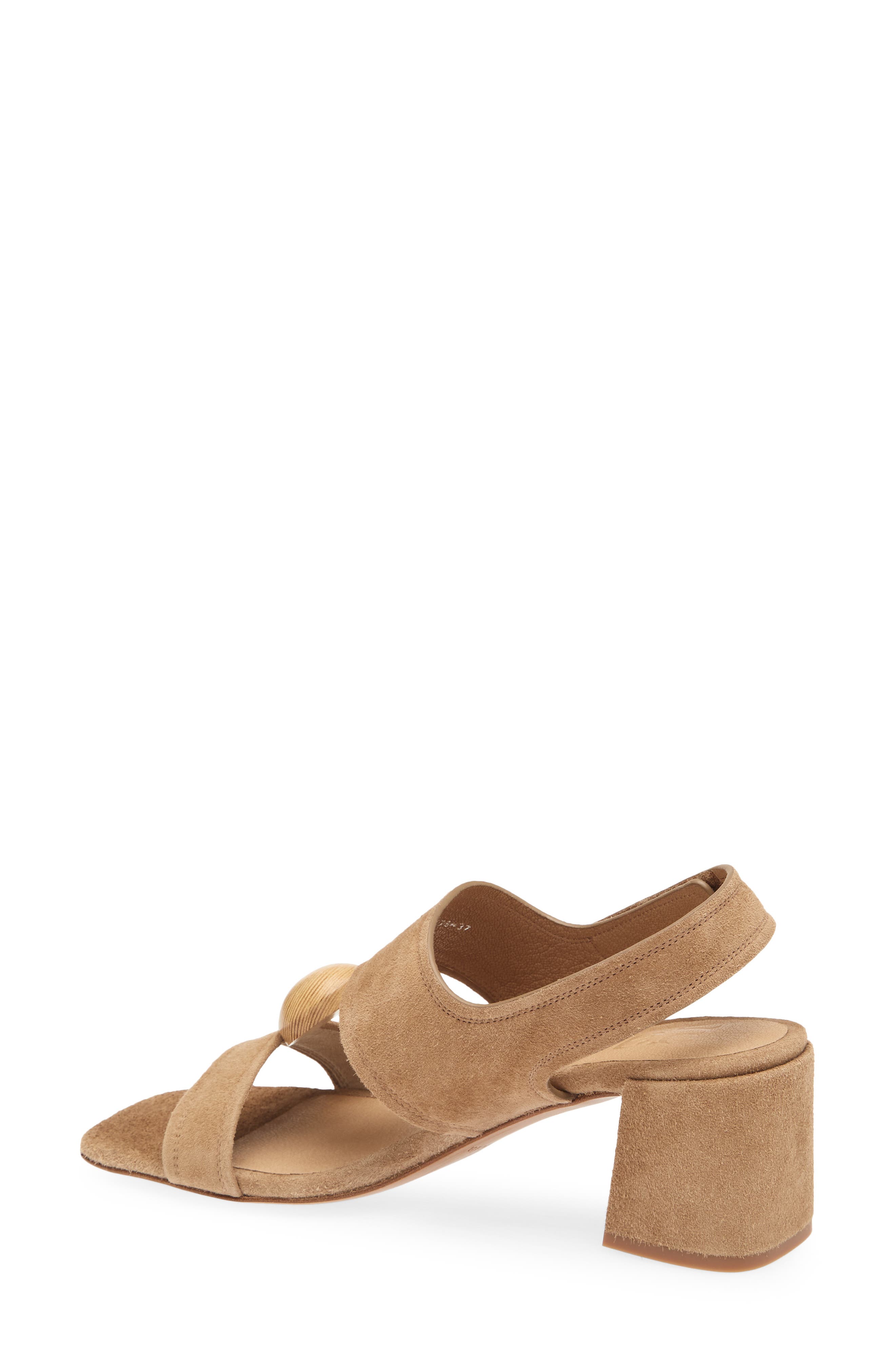 Uriana Leather Block Heel Sandal, Alternate, color, BEIGE PLUSH SUEDE/ ASH