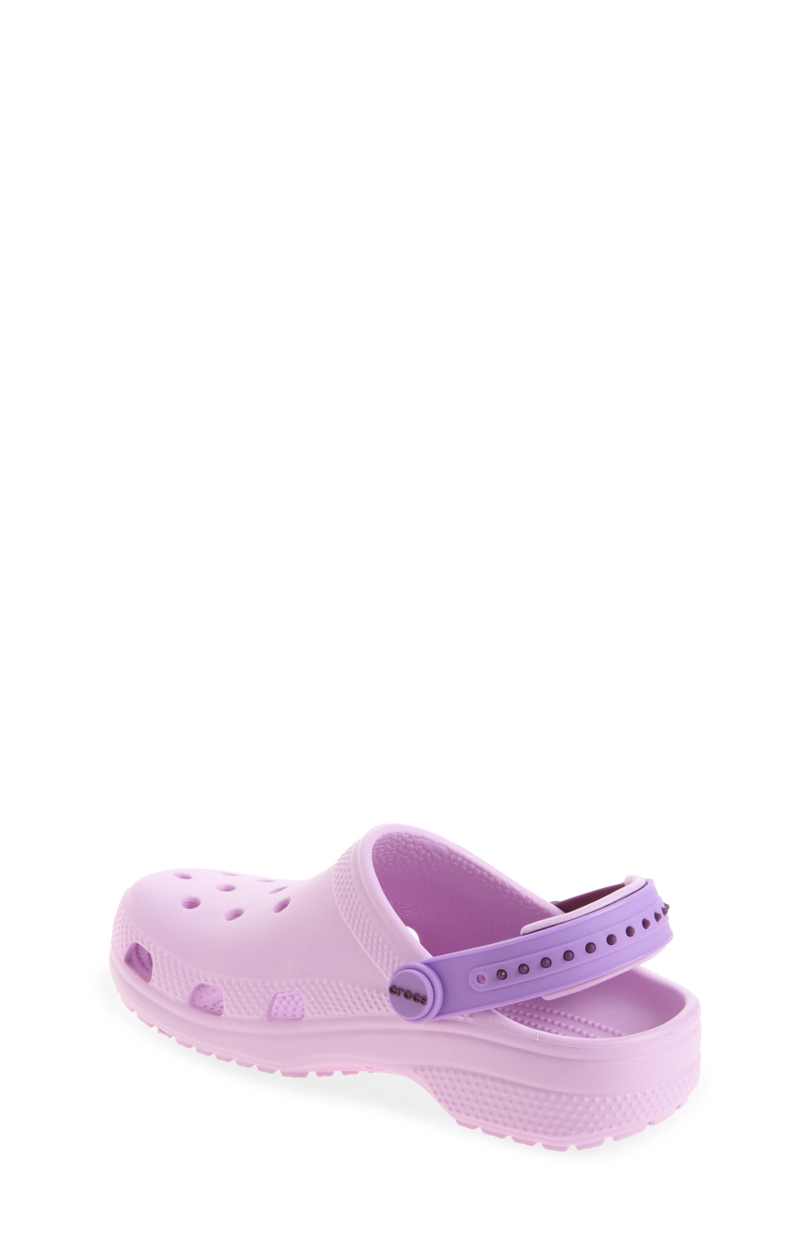 Kids' Classic Glow Snapback Strap Clog, Alternate, color, GLOW PURPLE/MULTI