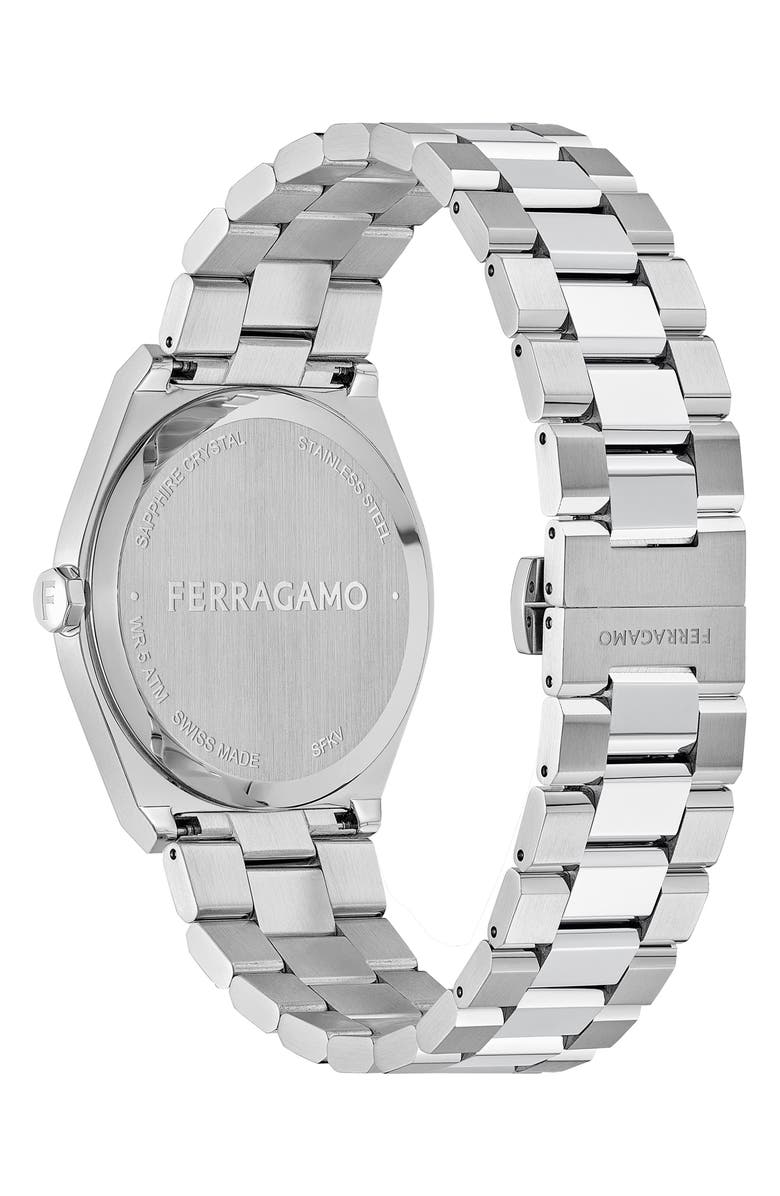 FERRAGAMO Vega Upper East Bracelet Watch, 40mm, Alternate, color, Stainless Steel