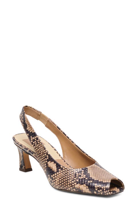 Anabel Peep Toe Slingback Pump