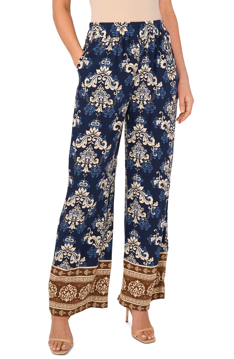 Halogen<sup>®</sup> Paisley Wide Leg Pants, Main, color,