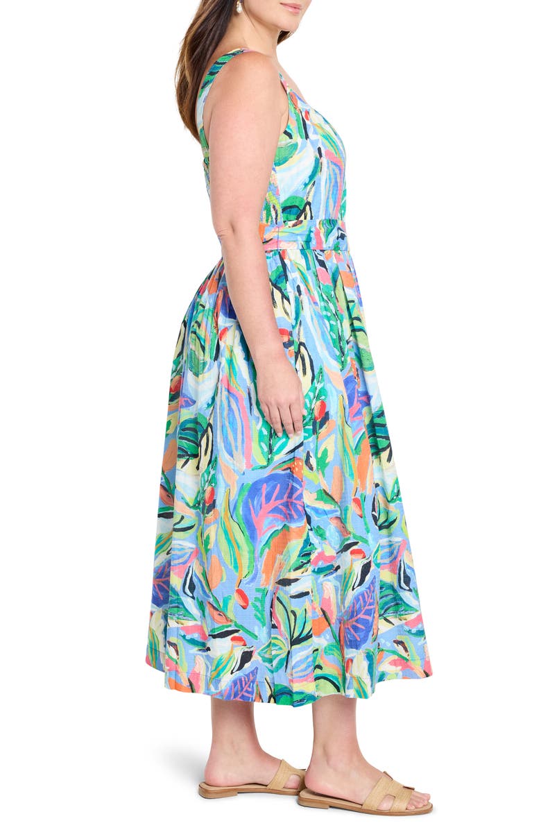 Sophie Island Beat Cotton Midi Sundress