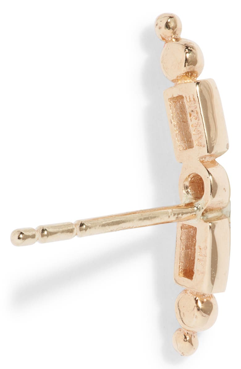 Anzie Cleo Single Diamond Ear Crawler, Alternate, color, White Gold