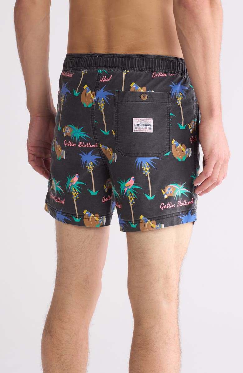 Party Pants Gettin' Slothed Swim Trunks, Alternate, color,