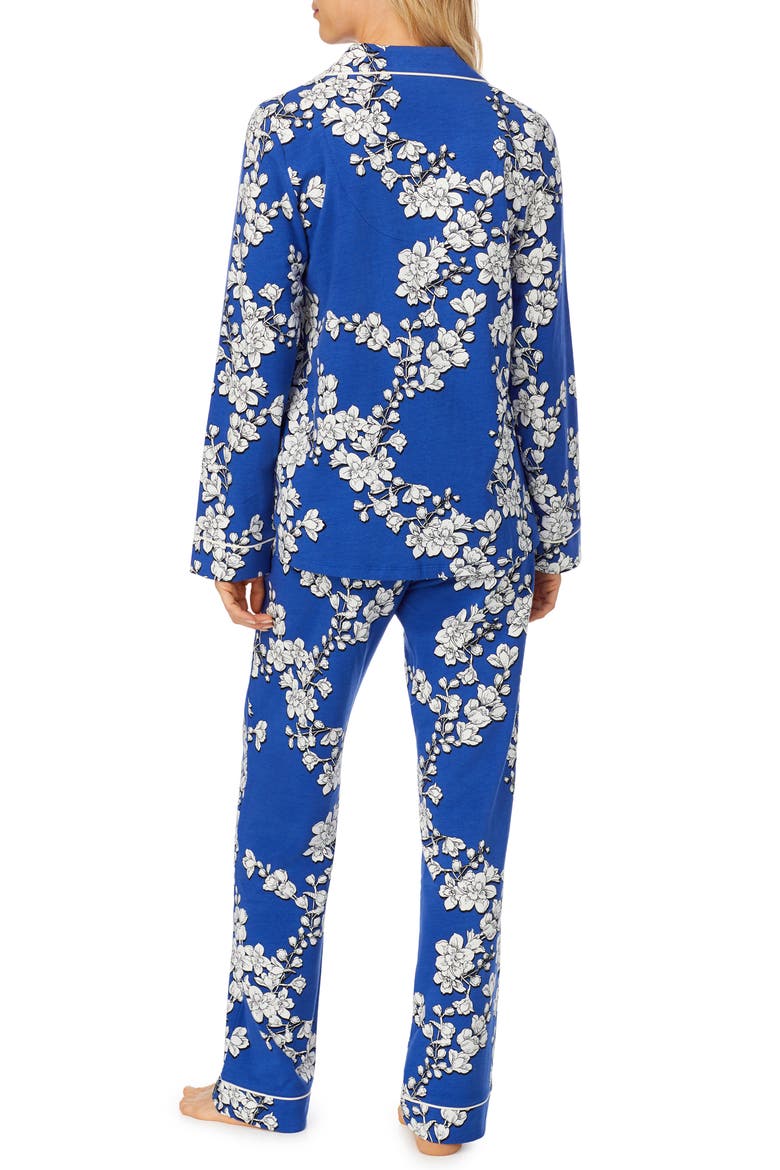 Navy Shadow Blossom Organic Cotton Classic Pajamas, Alternate, color, NAVY SHADOW BLOSSOM