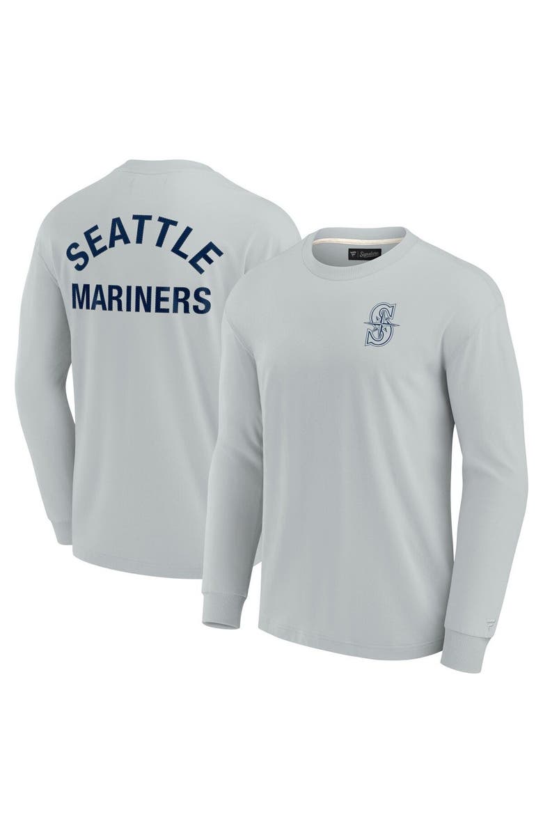 Fanatics Signature Unisex Fanatics Signature Gray Seattle Mariners Elements Super Soft Long Sleeve T-Shirt, Main, color, Gray