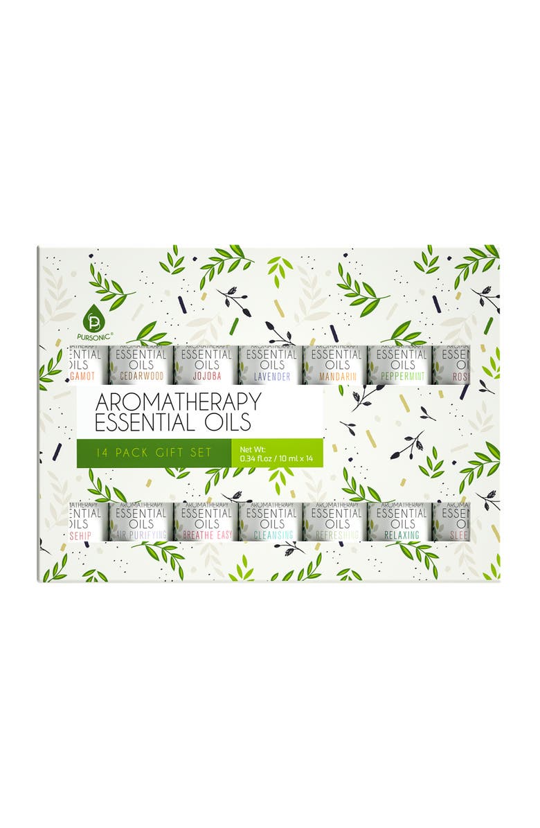 PURSONIC Aromatherapy Essential Oils 14-Pack Gift Set, Alternate, color, Muticolor