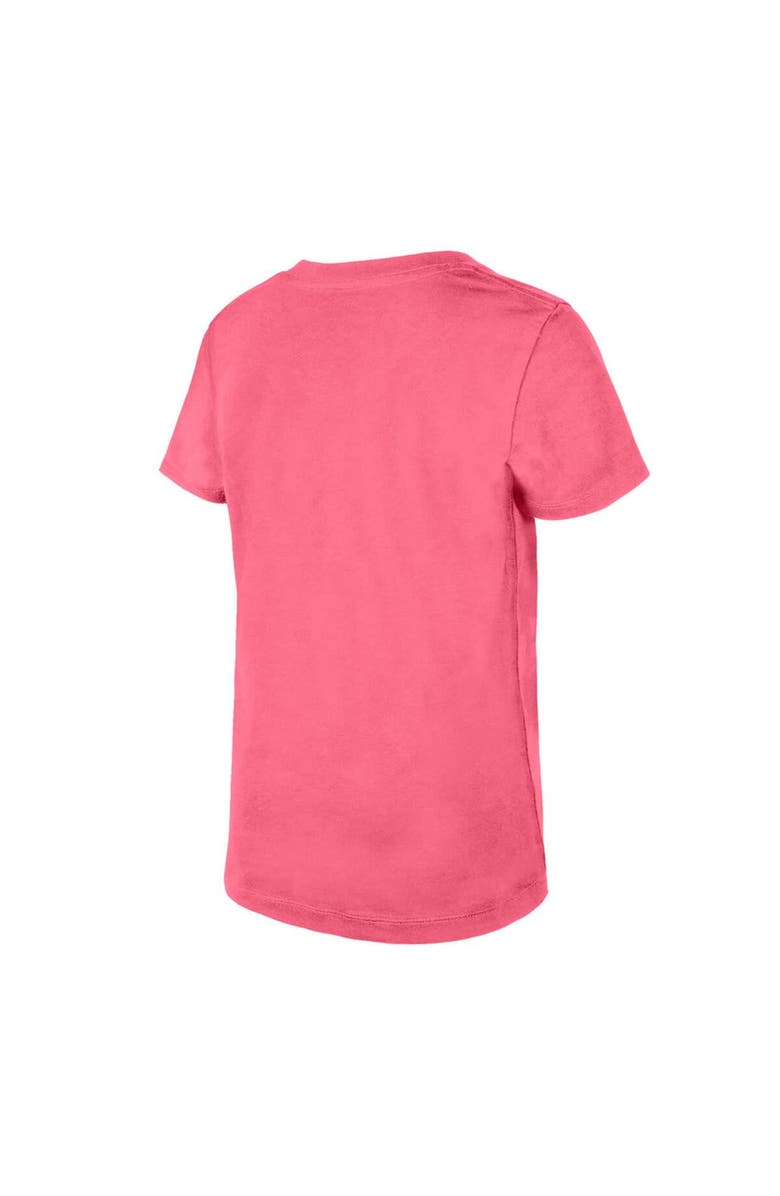 New Era Girls Youth New Era Pink Philadelphia Phillies Sequin V-Neck T-Shirt, Alternate, color, 