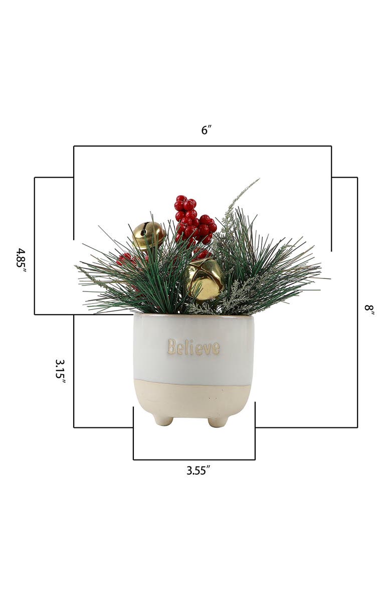 FLORA BUNDA Christmas Mix in Falala & Believe Planter - Set of 2, Alternate, color, Ivory