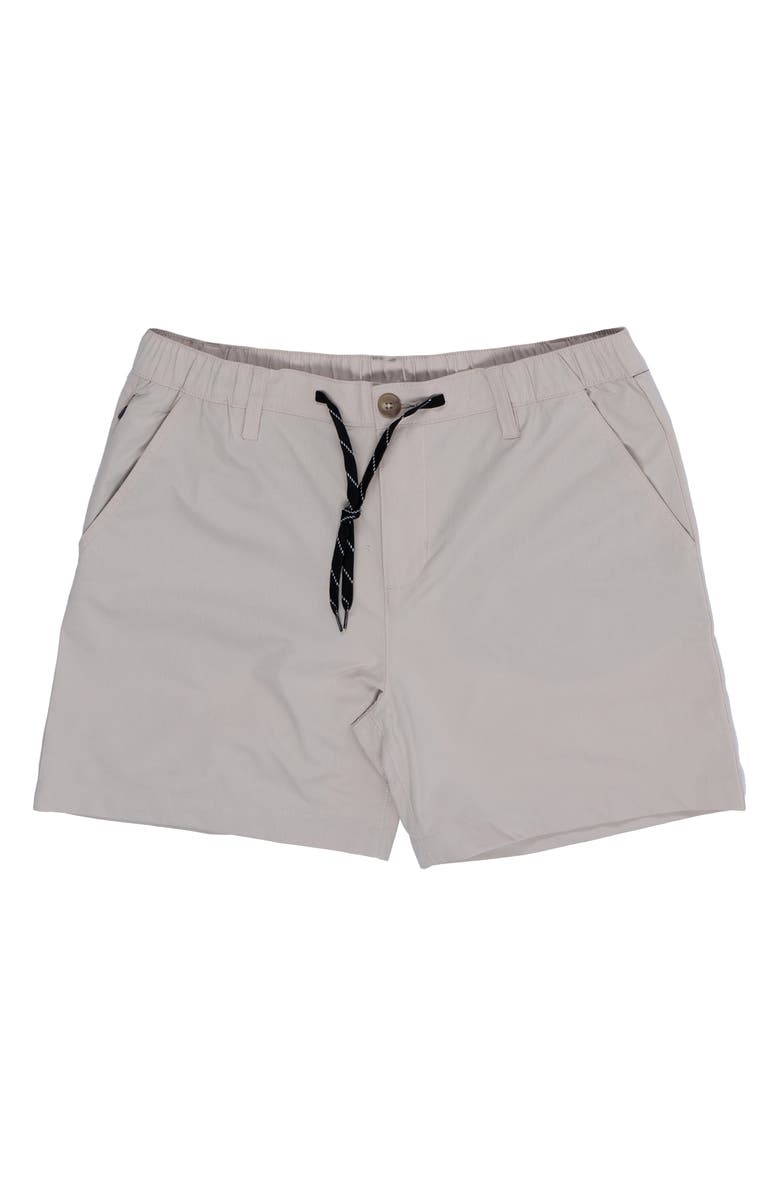 BURNSIDE Zip Front Elastic Waist Performance Shorts, Main, color, Bone