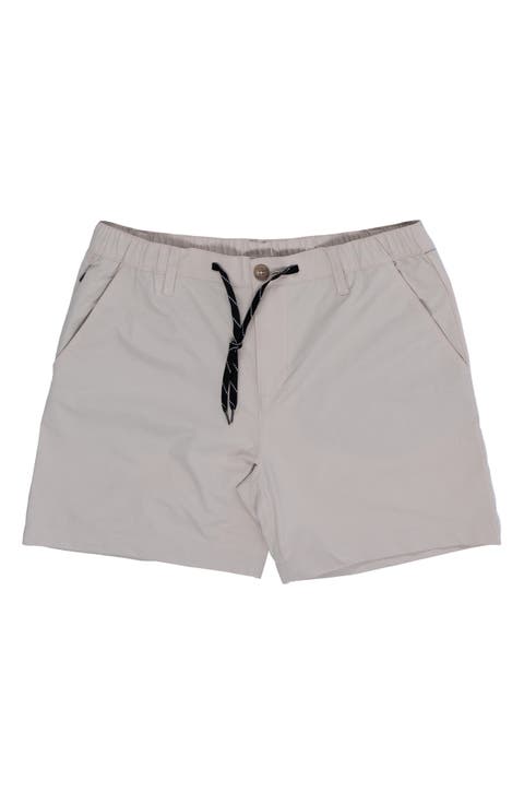Zip Front Elastic Waist Performance Shorts