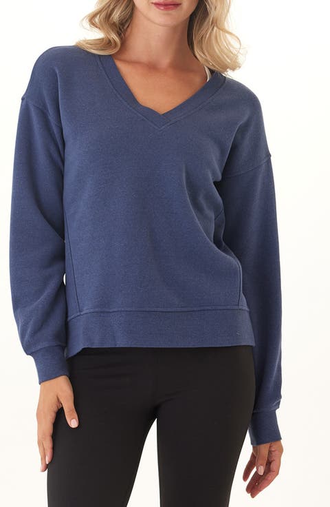 Elisha V-Neck Fleece Sweatshirt